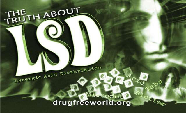 The front cover to Foundation for a Drug Free World's pamphlet, The Truth About LSD